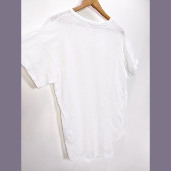 Madewell Size L Womens Whisper Cotton Rib-Crewneck Tee In White - Picture 5 of 7